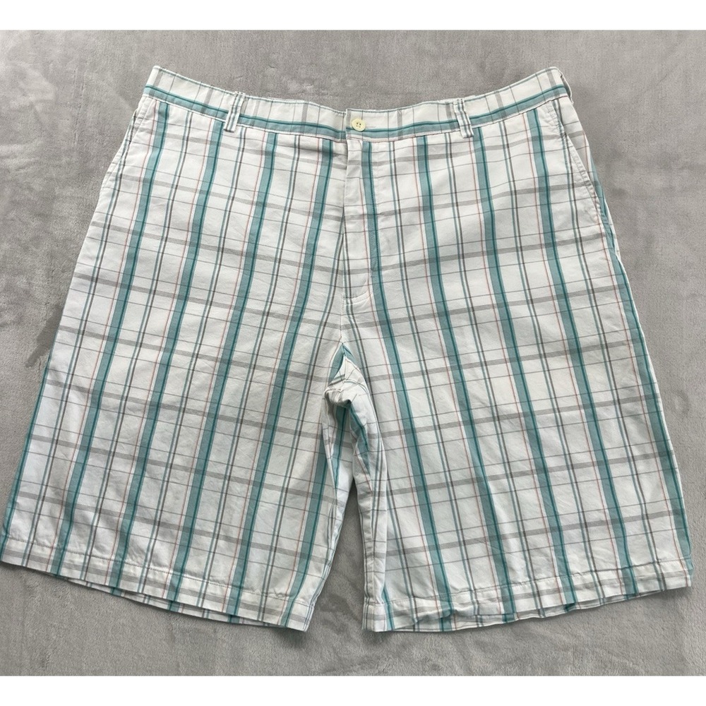 Nike Golf Short Men 38 Multicolors Plaid Bermuda Cotton Blend 10'' Inseam Preppy
